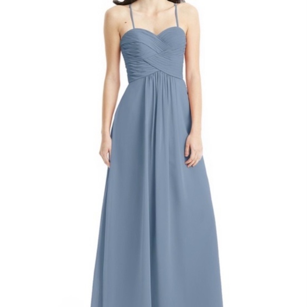 Azazie Amanda Dusty Blue Bridesmaid Dress (Size 16/18) NEVER WORN NEW WITH TAGS